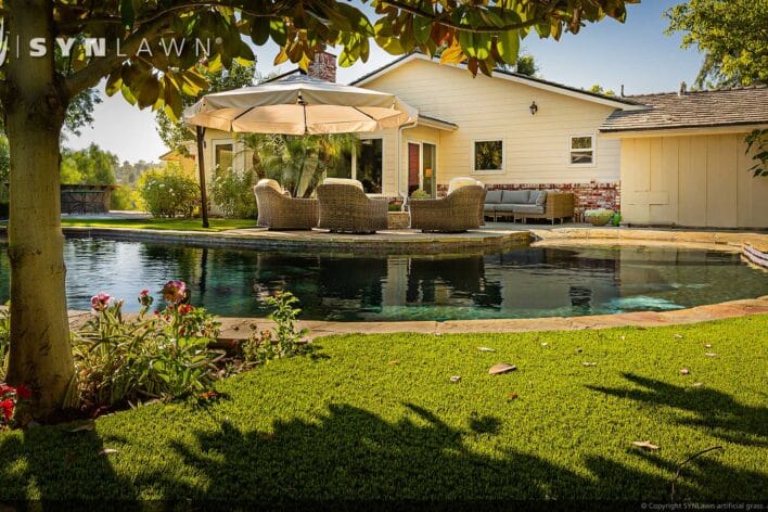 image of SYNLawn Honolulu HI residential artificial grass for celebrity superstar backyards